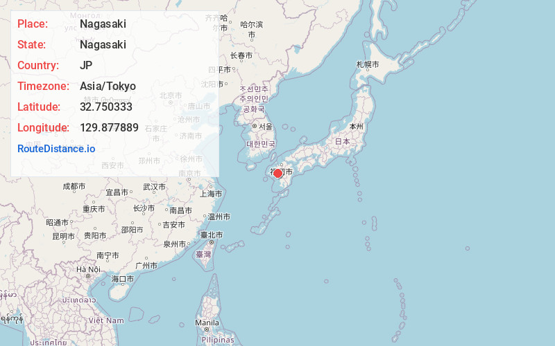 Map of Nagasaki