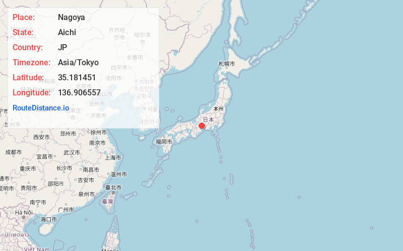 Map of Nagoya