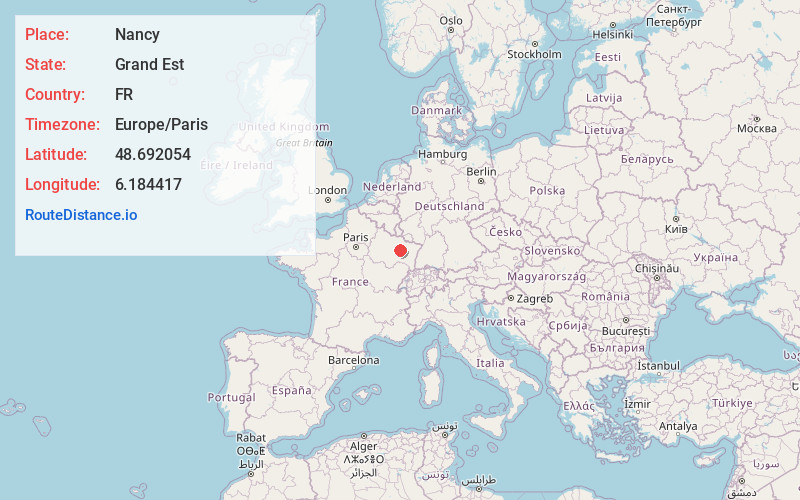 Map of Nancy