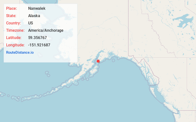Map of Nanwalek
