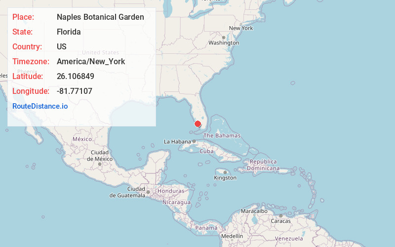 Map of Naples Botanical Garden