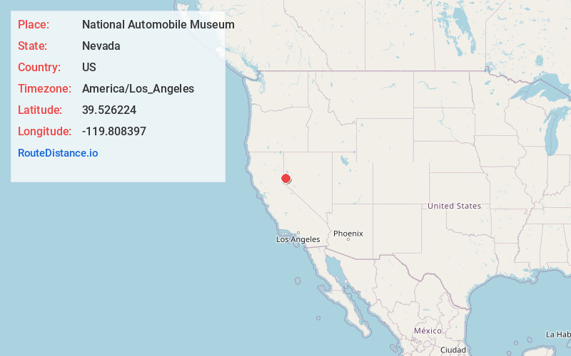 Map of National Automobile Museum
