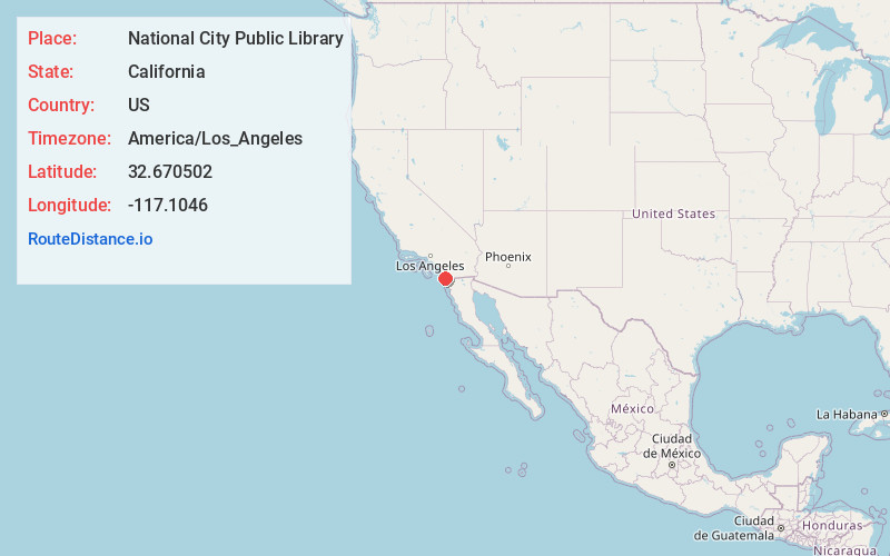 Map of National City Public Library