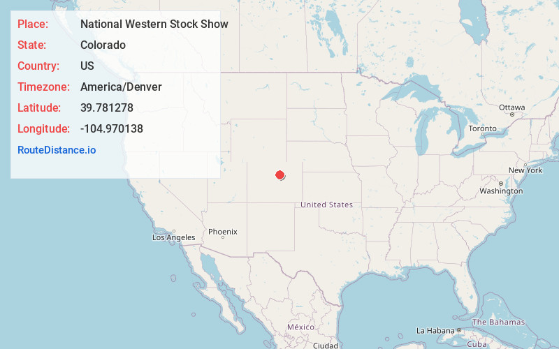 Map of National Western Stock Show