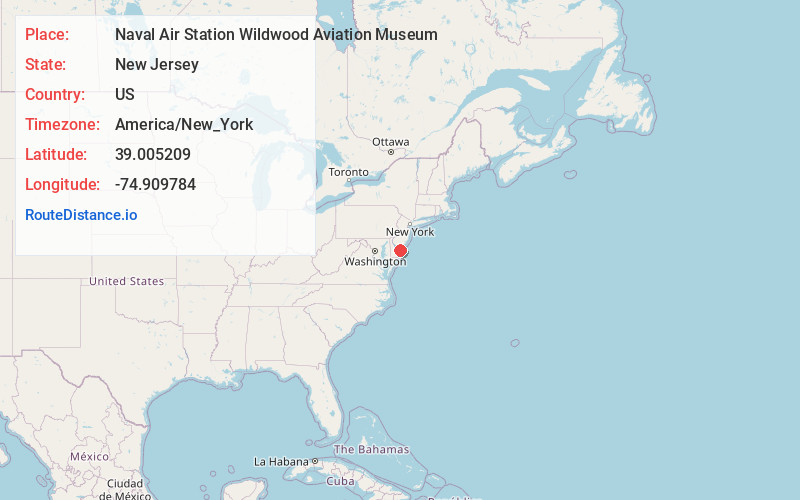 Map of Naval Air Station Wildwood Aviation Museum
