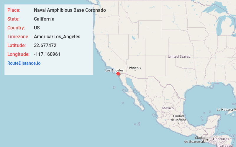 Map of Naval Amphibious Base Coronado