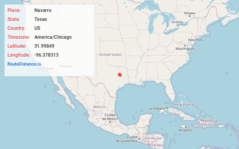 Map of Navarro