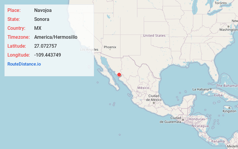 Map of Navojoa