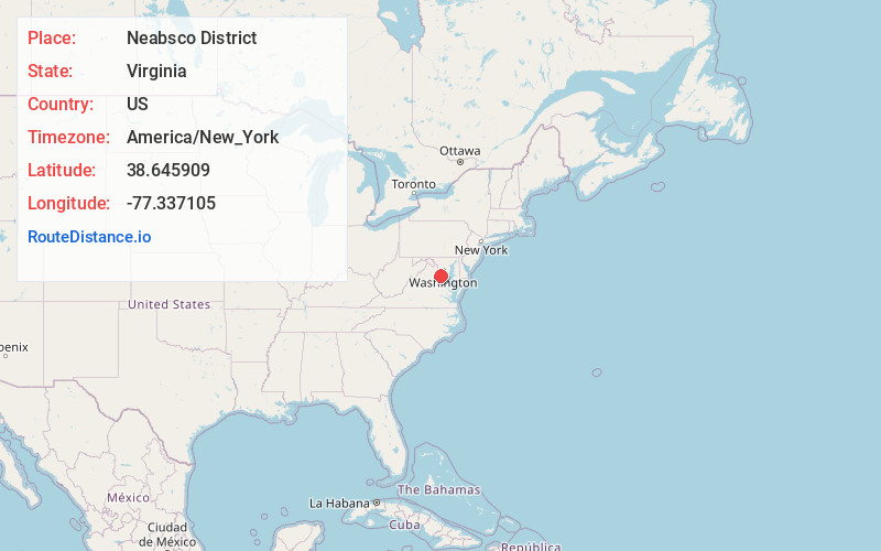 Map of Neabsco District