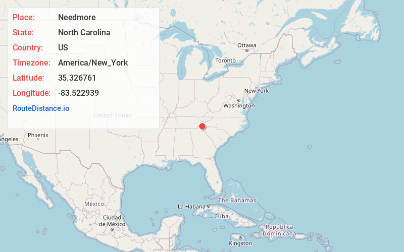 Map of Needmore