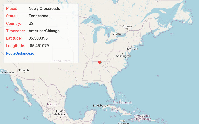 Map of Neely Crossroads
