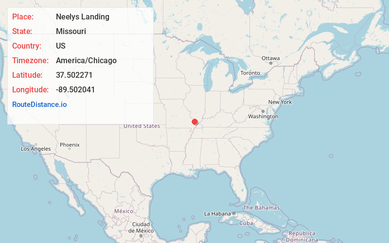 Map of Neelys Landing