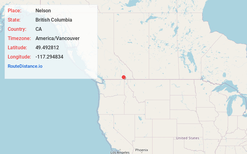 Map of Nelson
