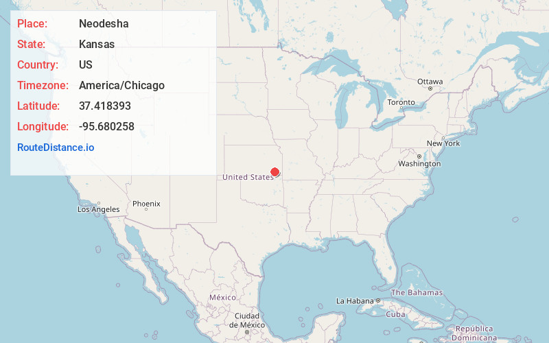 Map of Neodesha