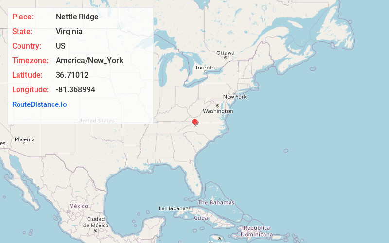 Map of Nettle Ridge