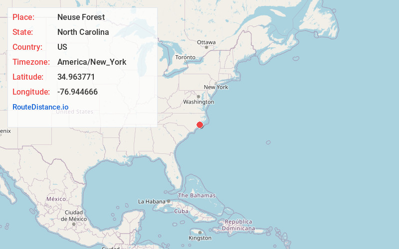 Map of Neuse Forest