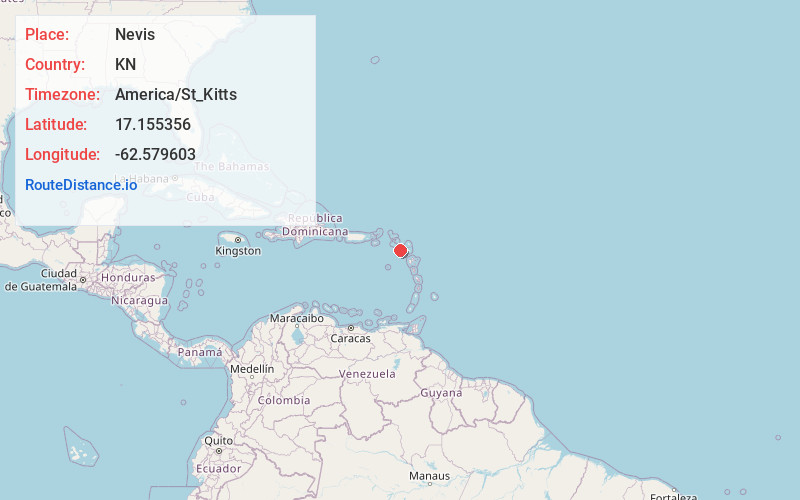 Map of Nevis