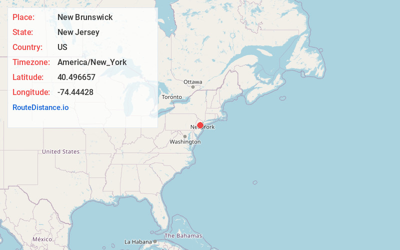 Map of New Brunswick