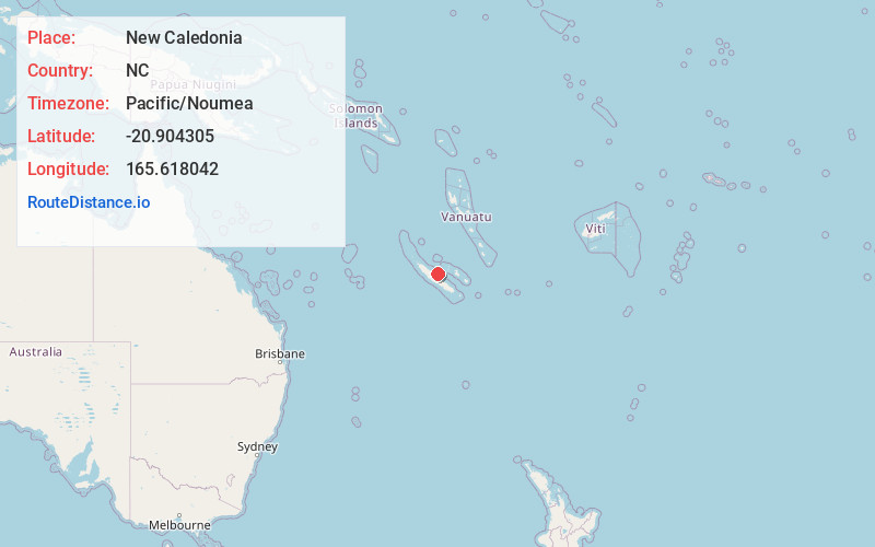 Map of New Caledonia