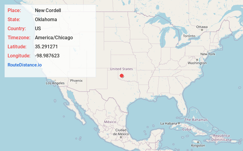 Map of New Cordell