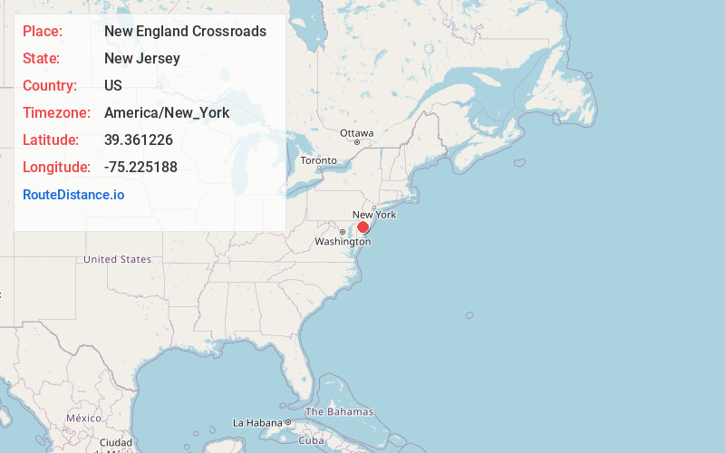 Map of New England Crossroads