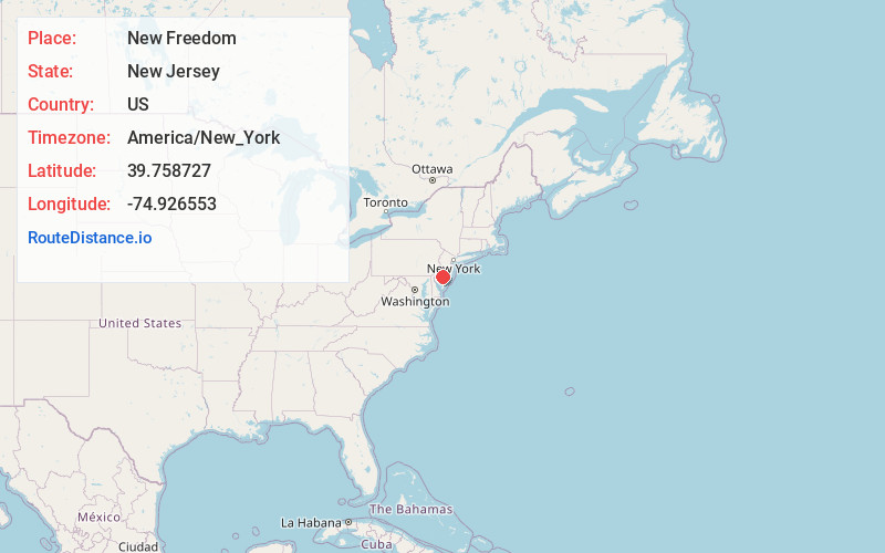 Map of New Freedom