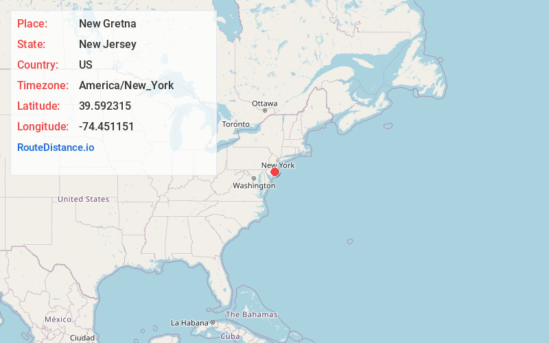 Map of New Gretna