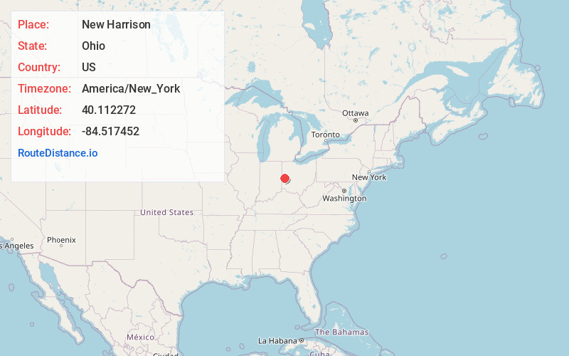 Map of New Harrison