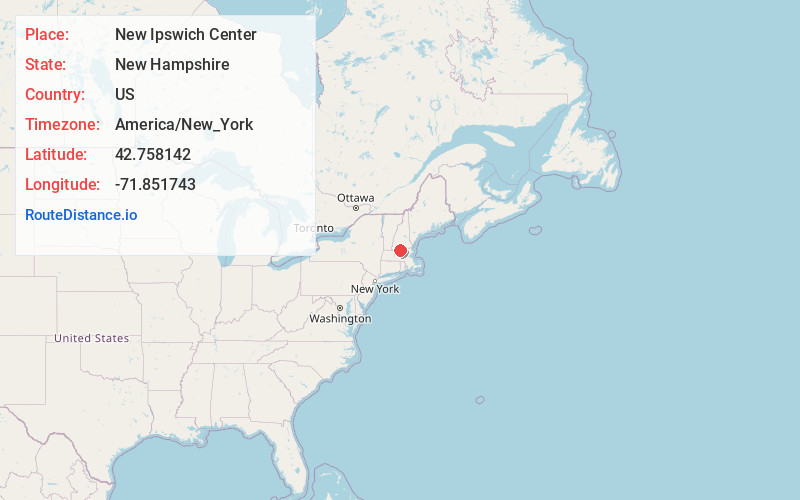 Map of New Ipswich Center