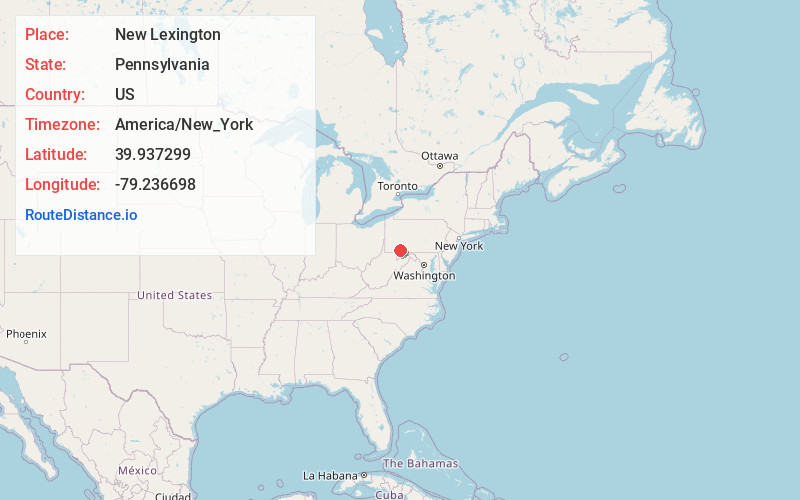 Map of New Lexington