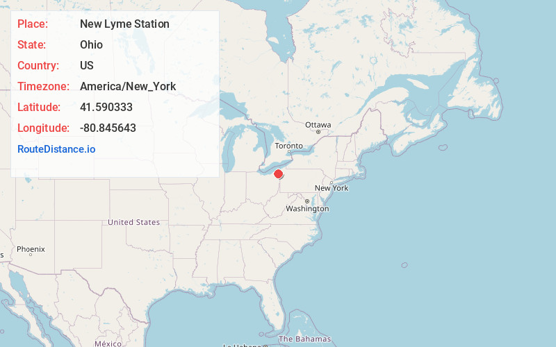 Map of New Lyme Station