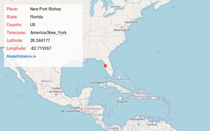 Map of New Port Richey