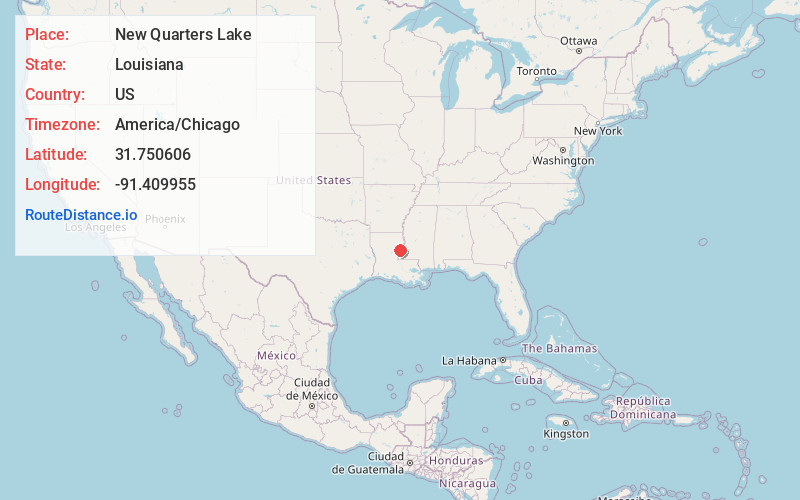 Map of New Quarters Lake