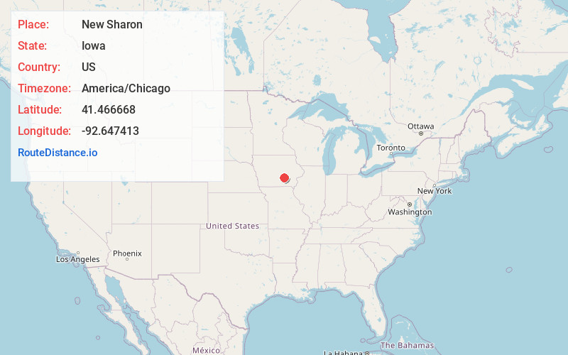 Map of New Sharon