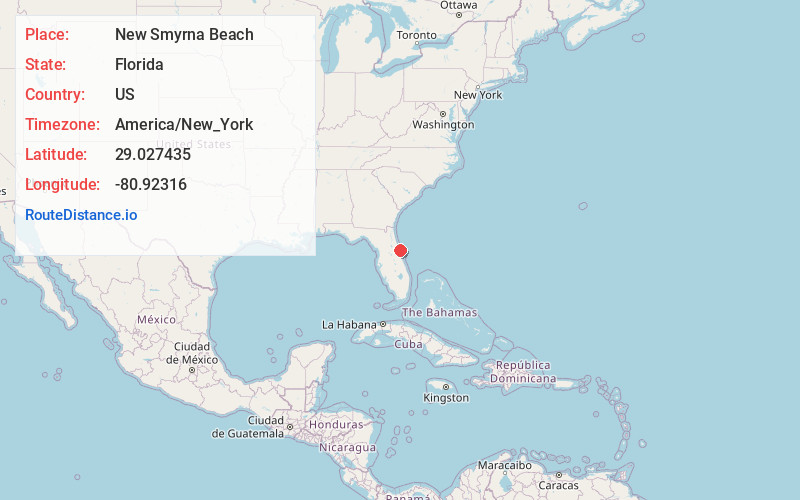 Map of New Smyrna Beach