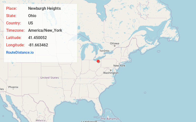 Map of Newburgh Heights