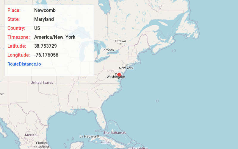Map of Newcomb