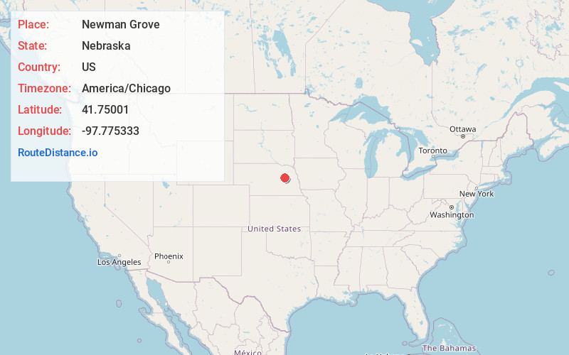 Map of Newman Grove