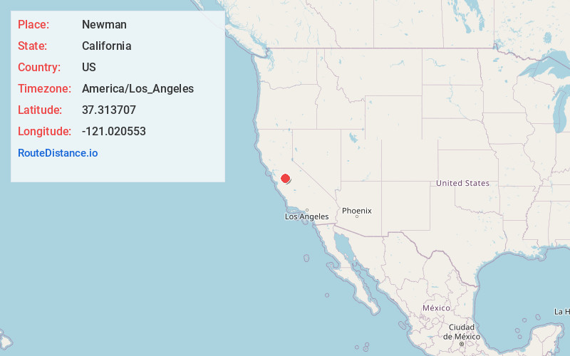 Map of Newman