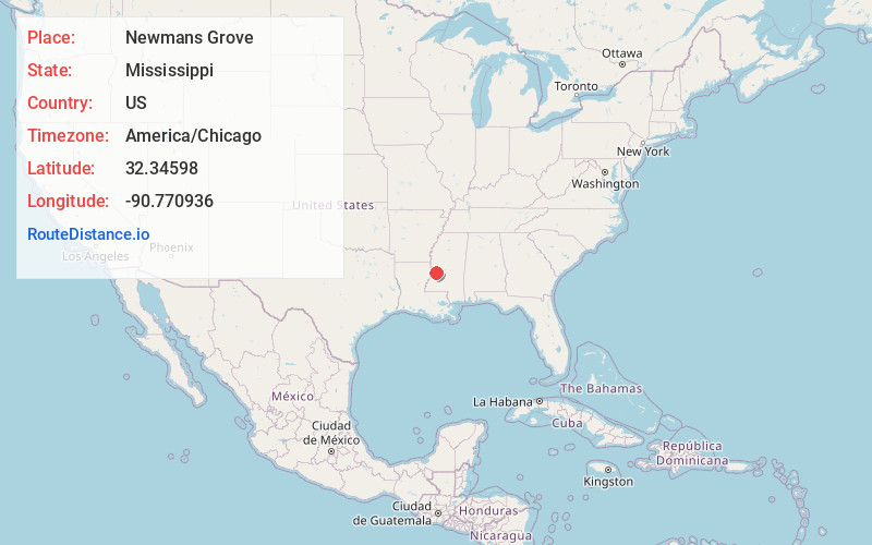 Map of Newmans Grove