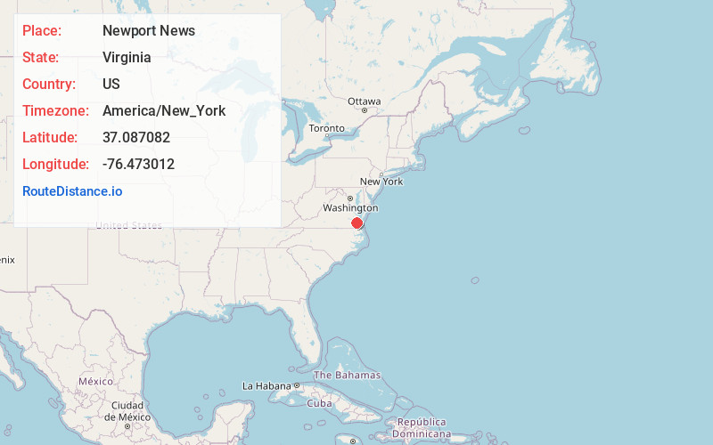 Map of Newport News