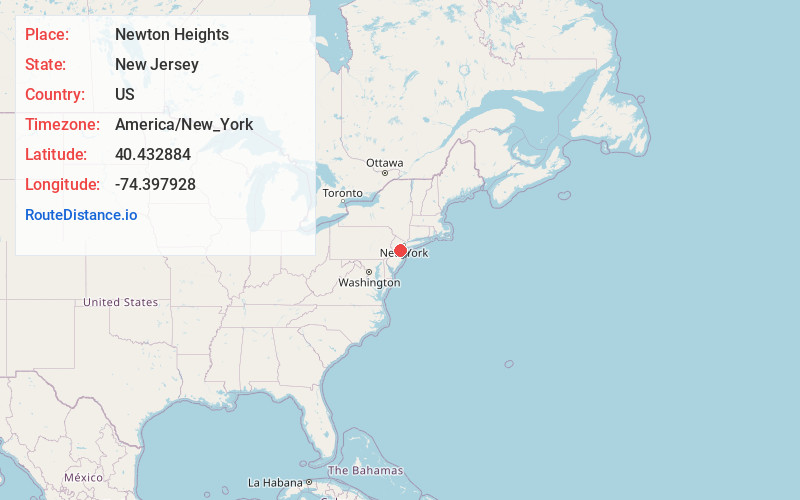 Map of Newton Heights