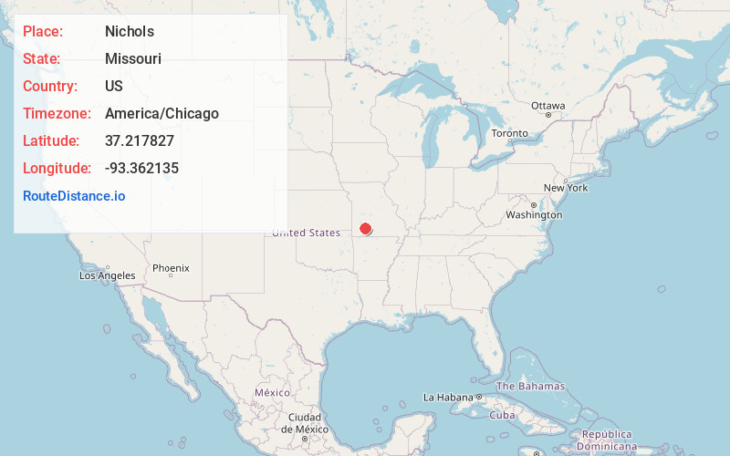 Map of Nichols