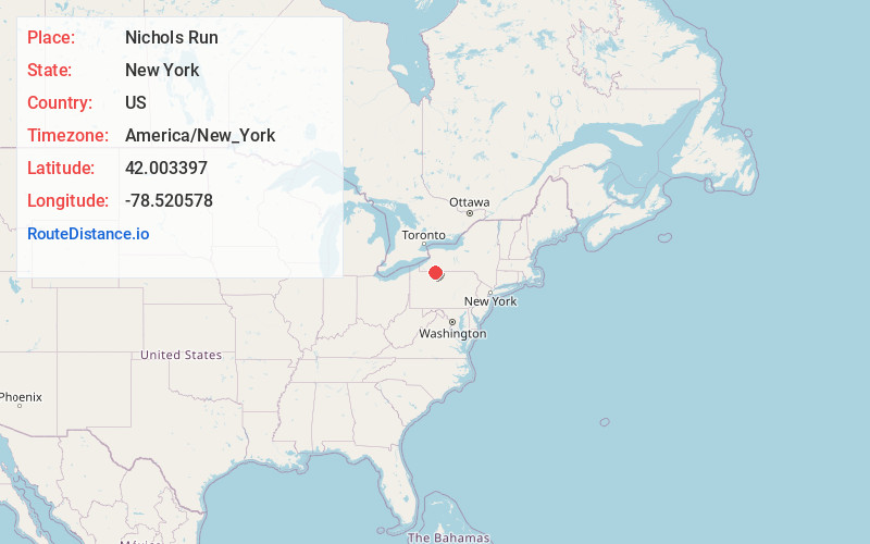 Map of Nichols Run
