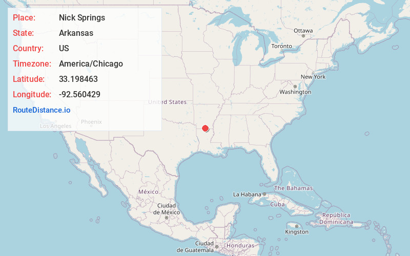 Map of Nick Springs