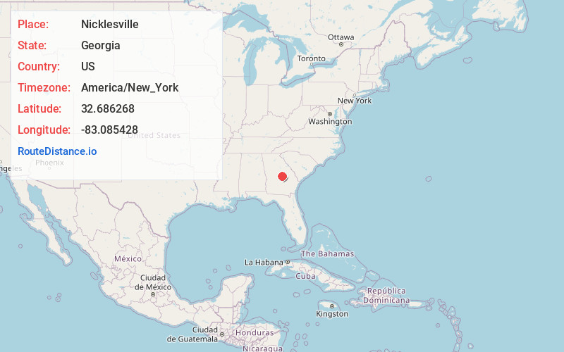 Map of Nicklesville