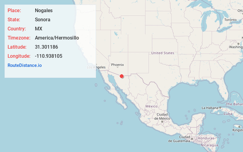 Map of Nogales