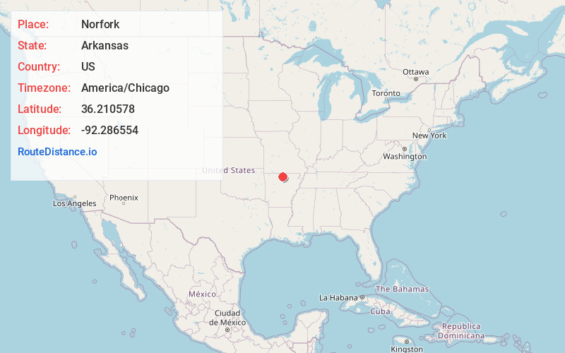 Map of Norfork