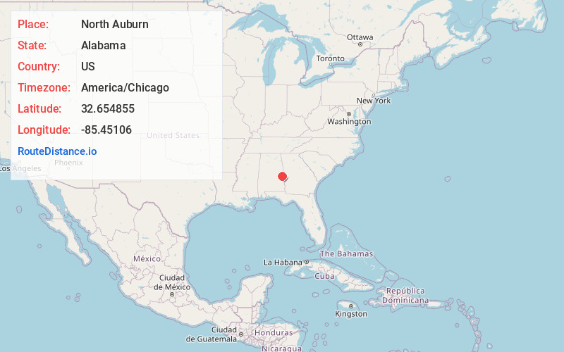 Map of North Auburn