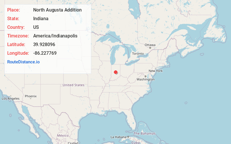 Map of North Augusta Addition